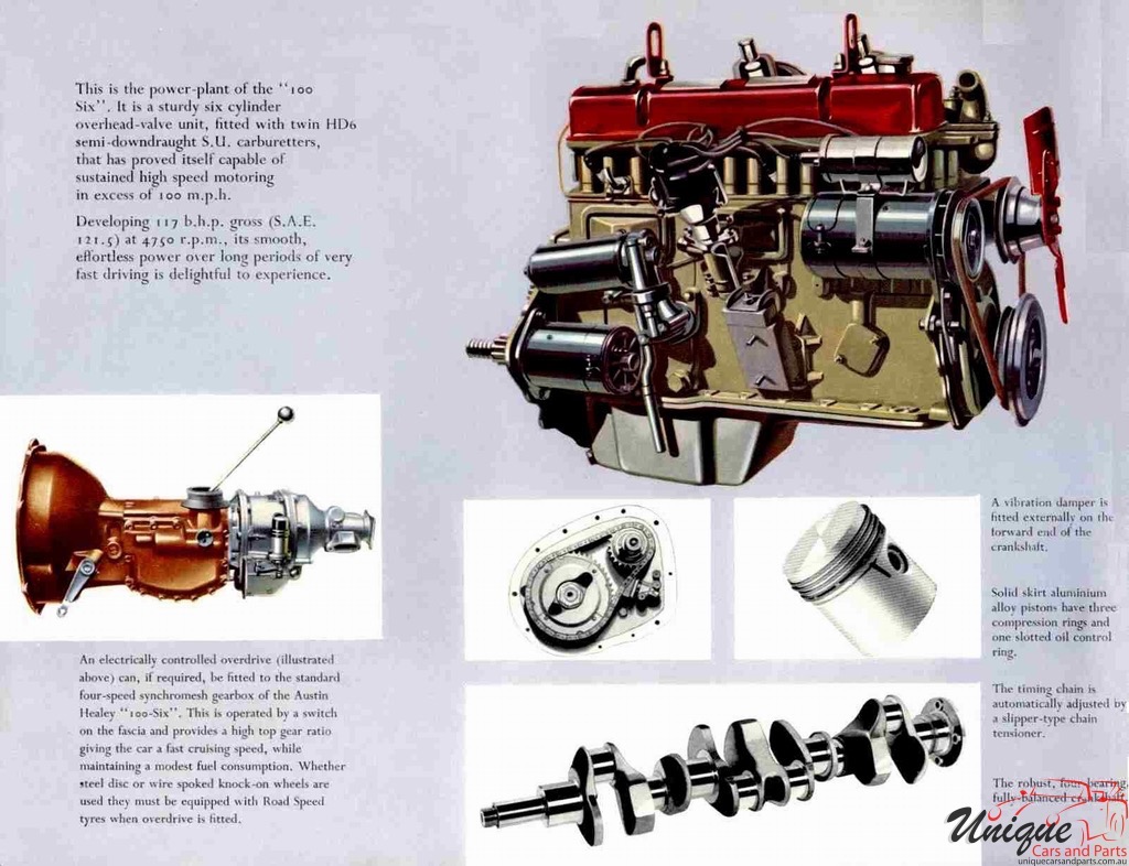 1958 Austin Healey 100 Six Brochure Page 4